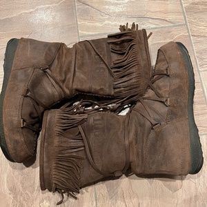 Technica Suede Fringed Moon Boots